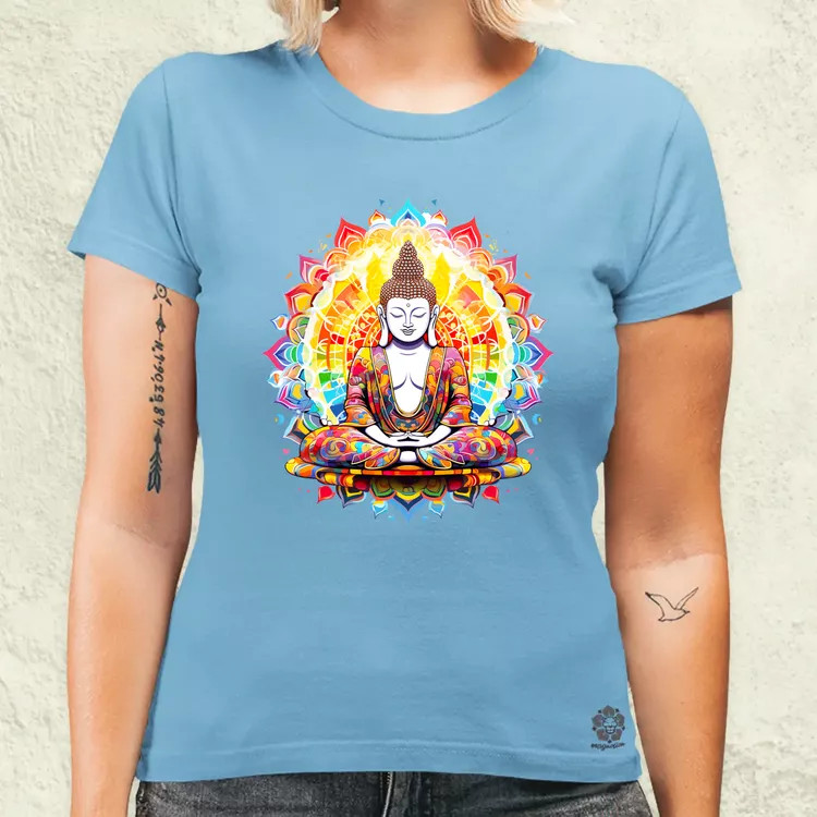Pszichedelikus Buddha v9 női póló
