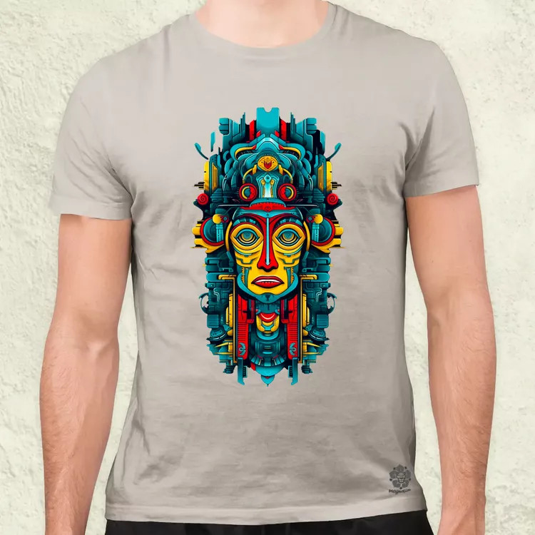 Pszichedelikus totem maszk v1 férfi póló