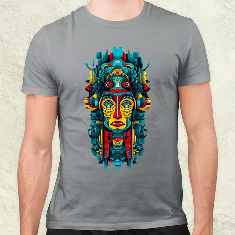 Pszichedelikus totem maszk v1 férfi póló