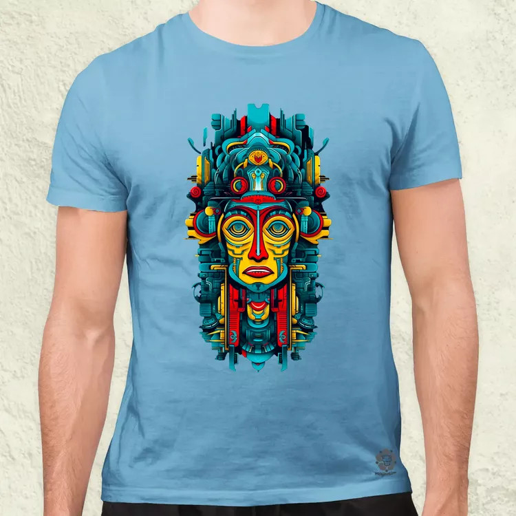 Pszichedelikus totem maszk v1 férfi póló