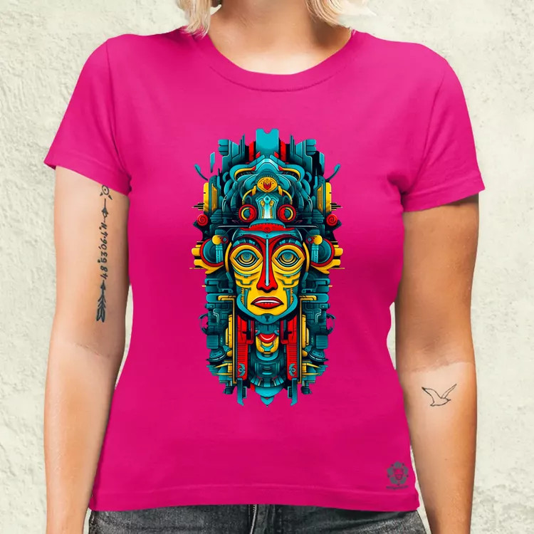 Pszichedelikus totem maszk v1 női póló