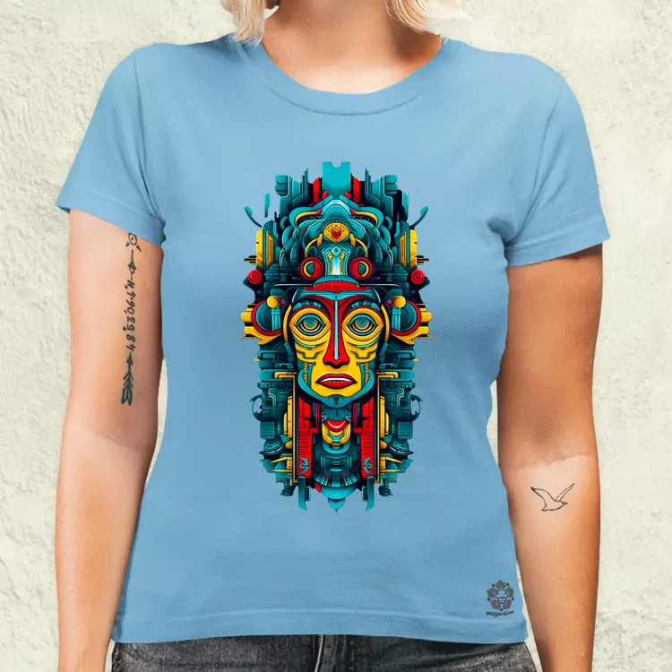 Pszichedelikus totem maszk v1 női póló