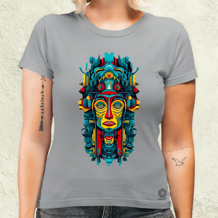 Pszichedelikus totem maszk v1 női póló
