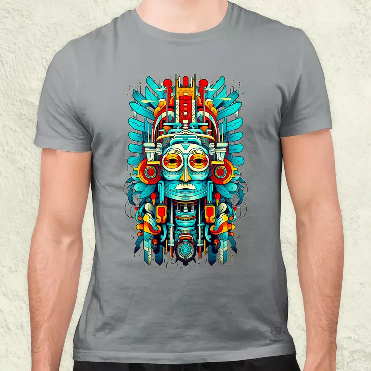 Pszichedelikus totem maszk v2 férfi póló