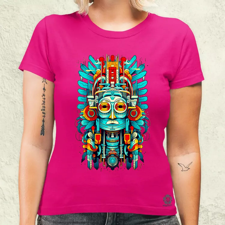 Pszichedelikus totem maszk v2 női póló