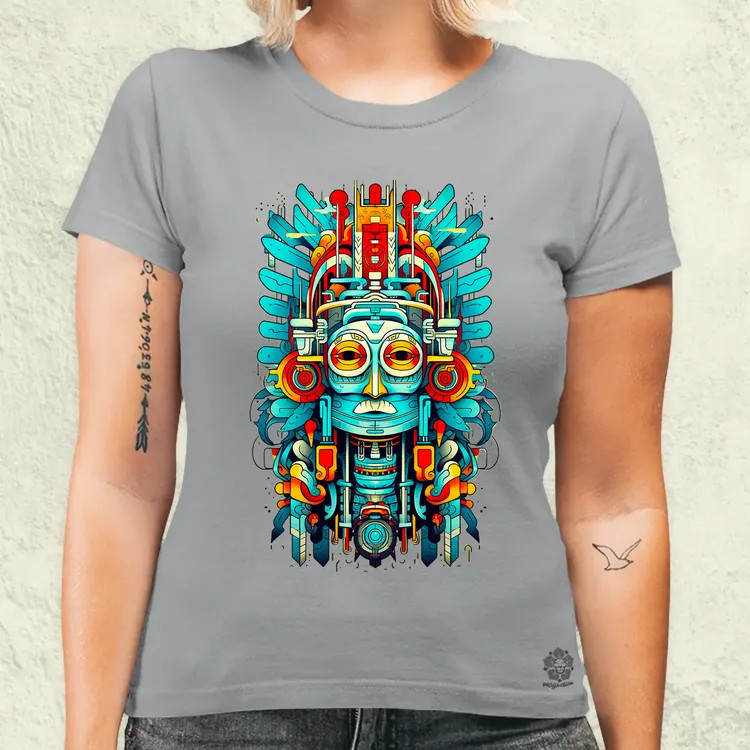 Pszichedelikus totem maszk v2 női póló