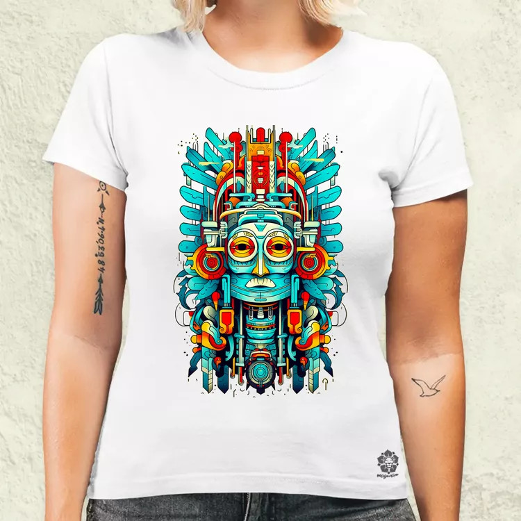 Pszichedelikus totem maszk v2 női póló