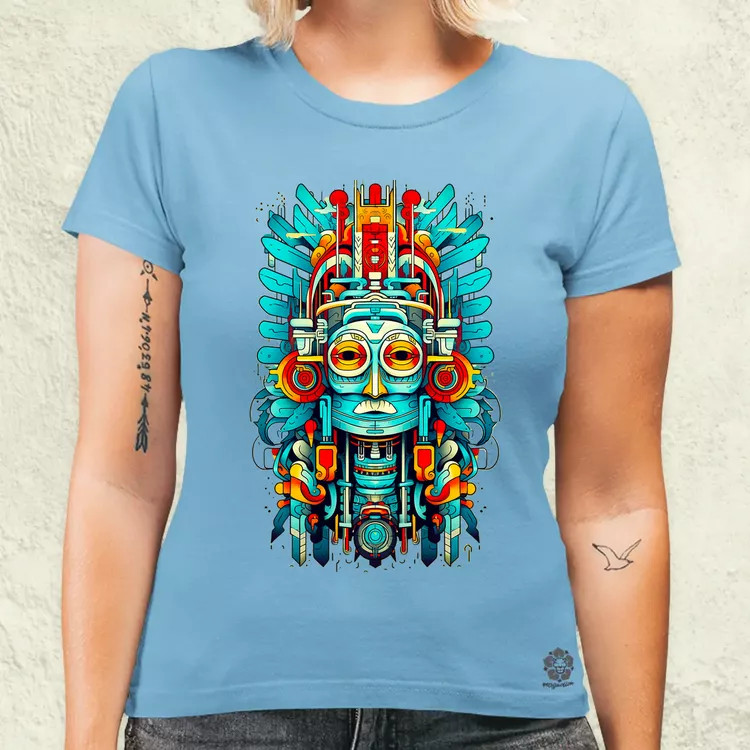 Pszichedelikus totem maszk v2 női póló