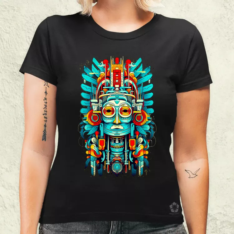 Pszichedelikus totem maszk v2 női póló