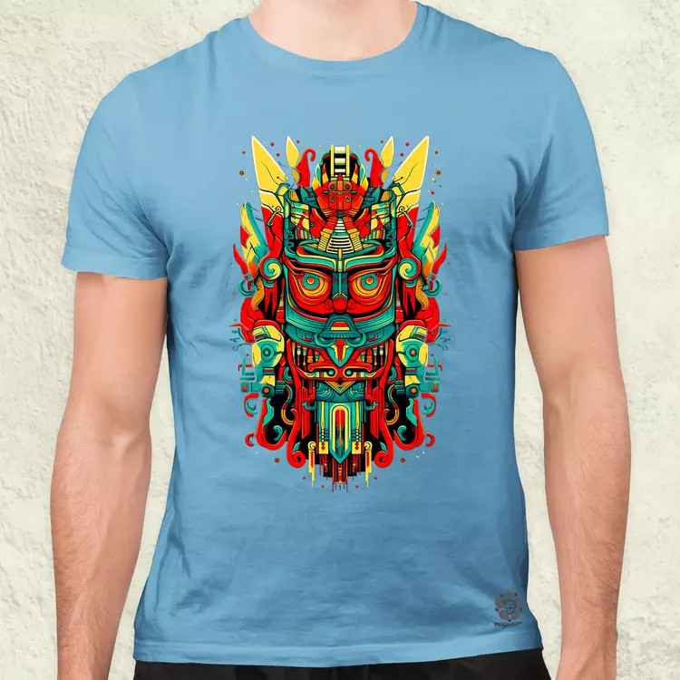 Pszichedelikus totem maszk v3 férfi póló