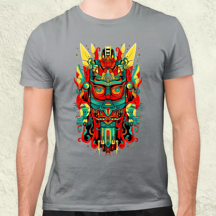 Pszichedelikus totem maszk v3 férfi póló