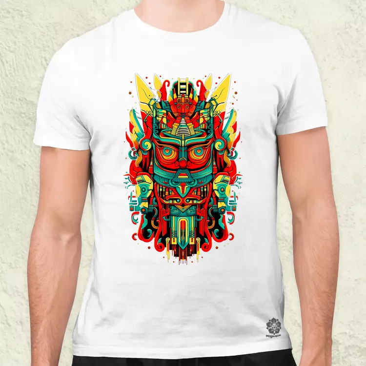 Pszichedelikus totem maszk v3 férfi póló