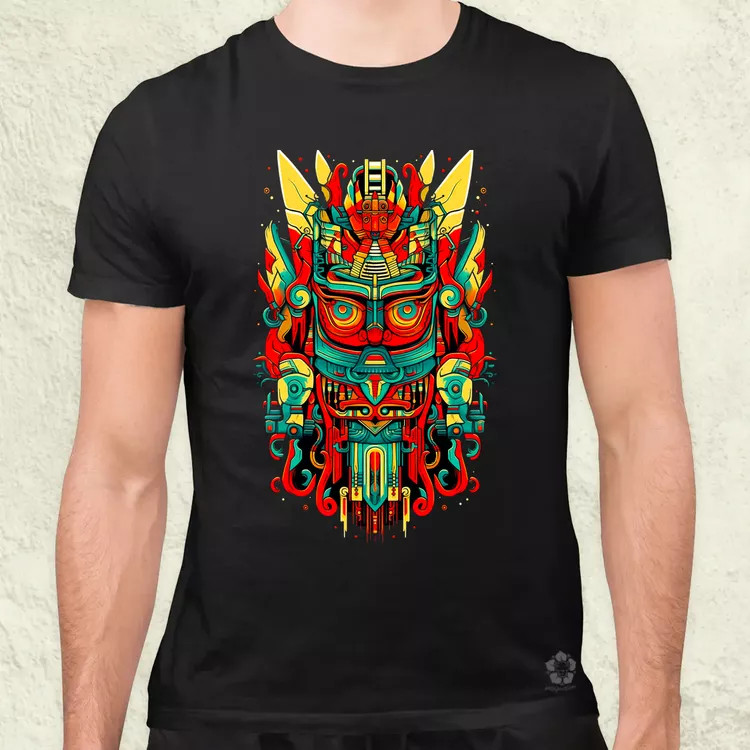 Pszichedelikus totem maszk v3 férfi póló