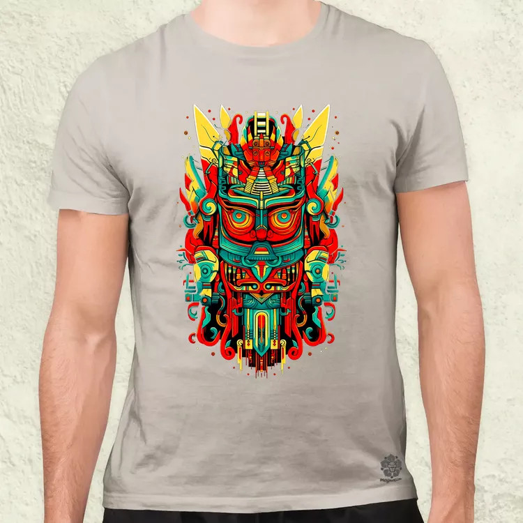 Pszichedelikus totem maszk v3 férfi póló