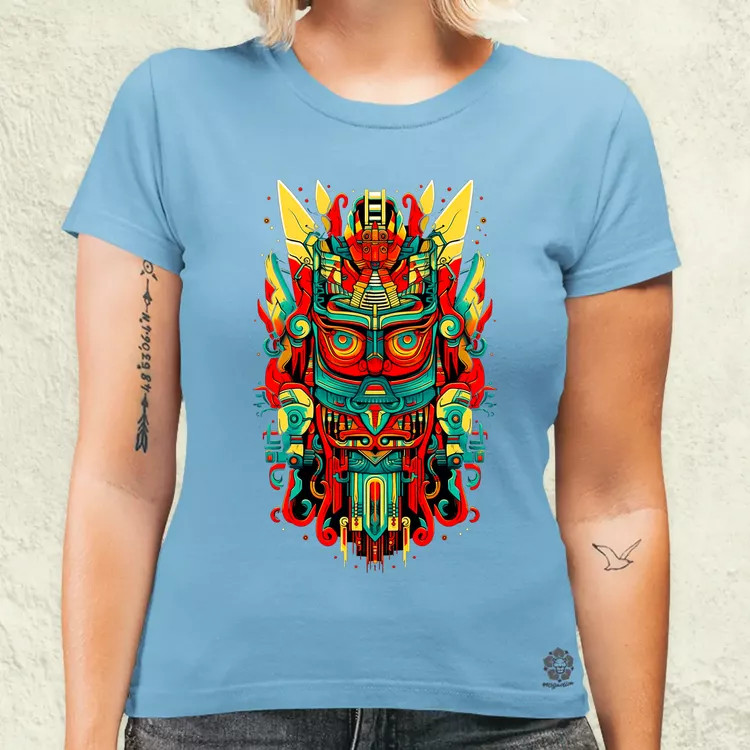 Pszichedelikus totem maszk v3 női póló