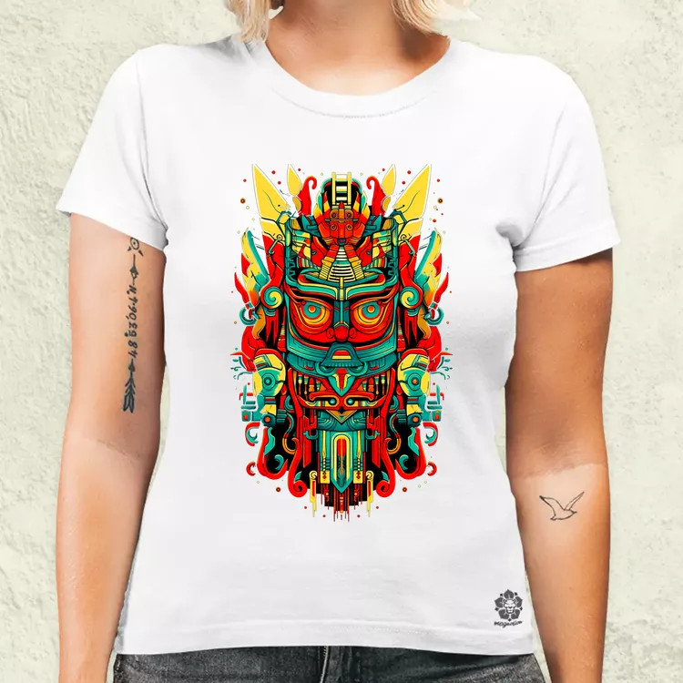 Pszichedelikus totem maszk v3 női póló
