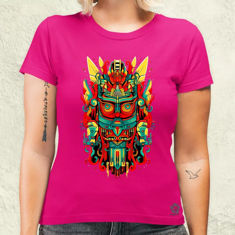 Pszichedelikus totem maszk v3 női póló
