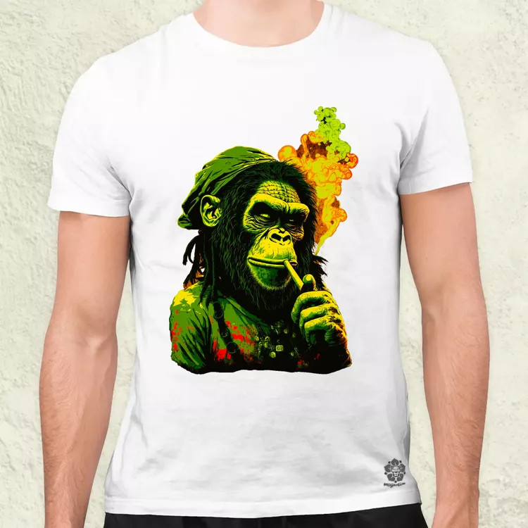 Reggae majom v2 férfi póló