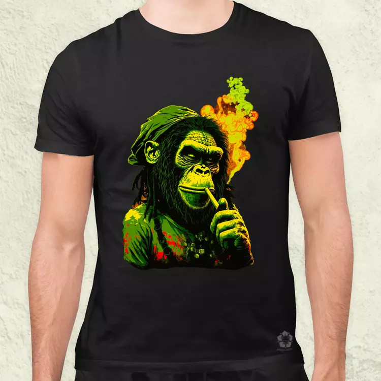 Reggae majom v2 férfi póló