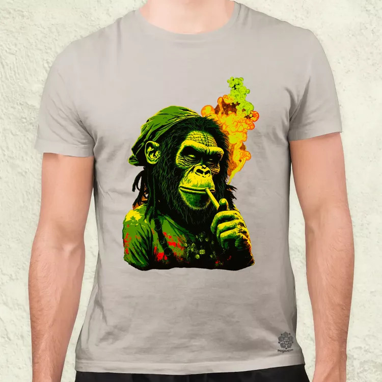 Reggae majom v2 férfi póló