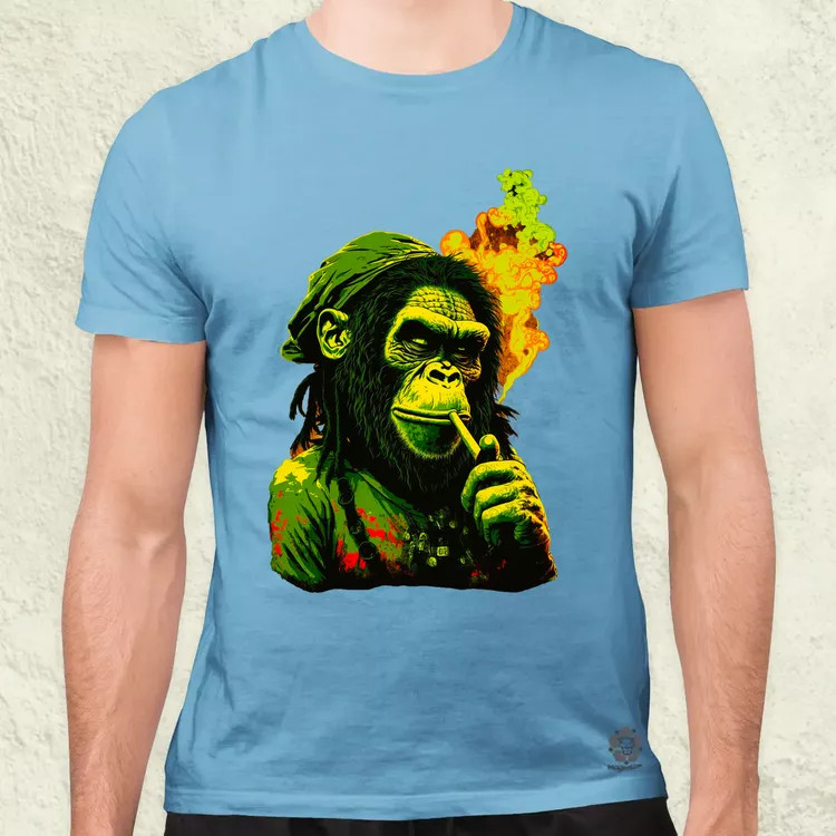 Reggae majom v2 férfi póló