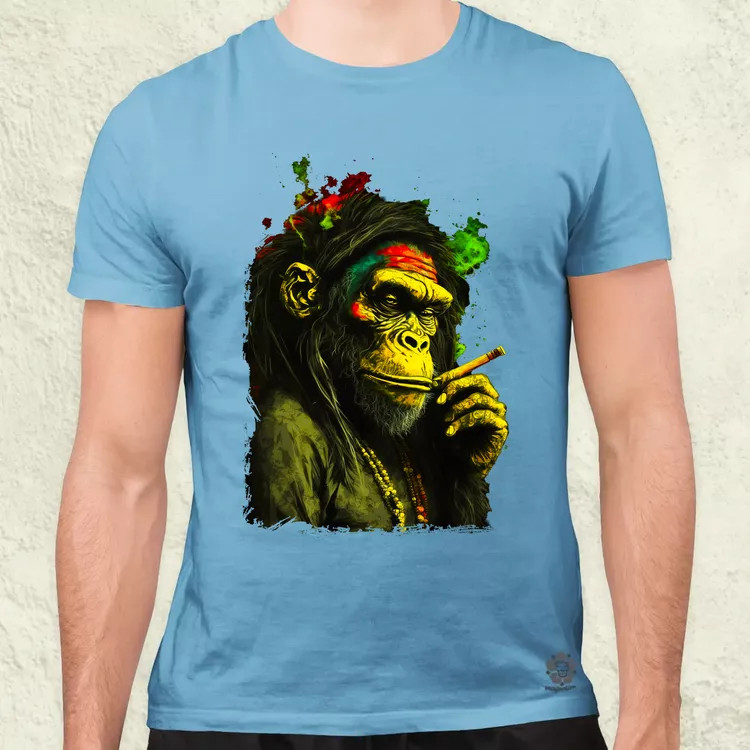 Reggae majom v3 férfi póló