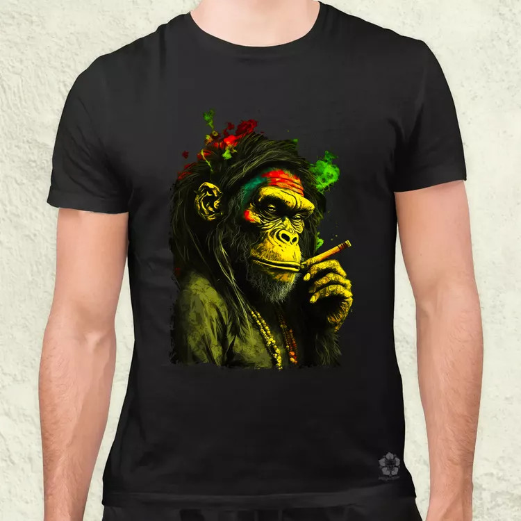 Reggae majom v3 férfi póló