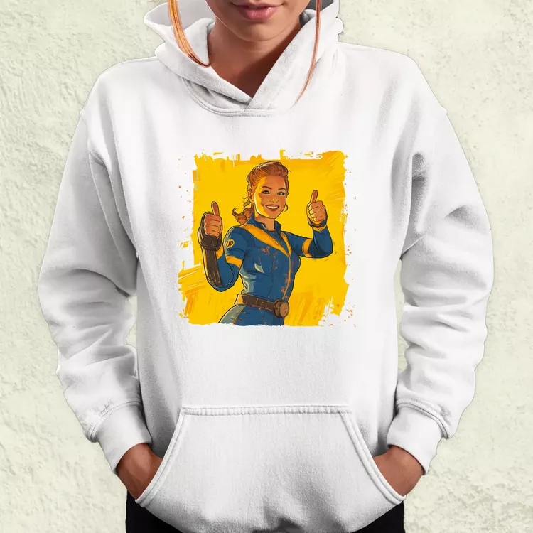 Fallout Lucy fanart v4 női pulóver