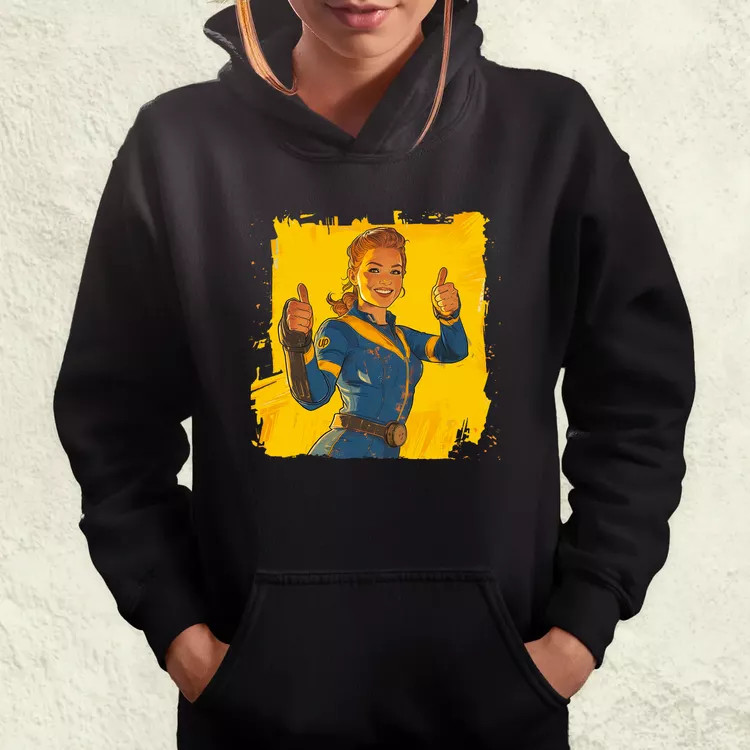 Fallout Lucy fanart v4 női pulóver