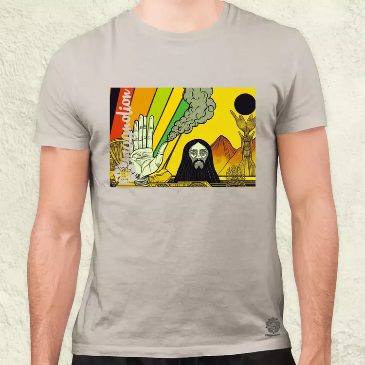 Spirituális béke v19 férfi póló