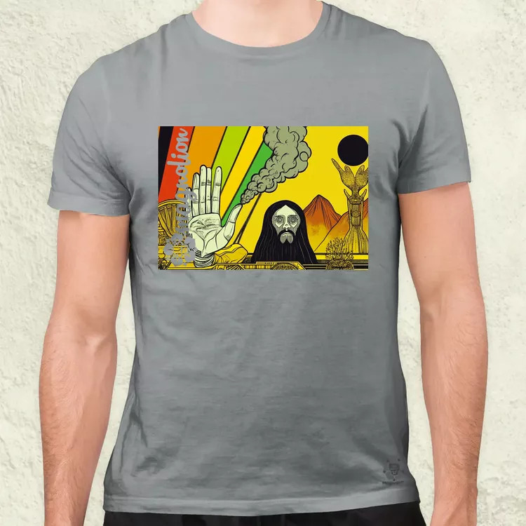 Spirituális béke v19 férfi póló