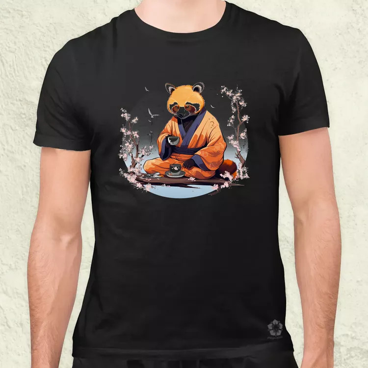 Vörös panda teázik v1 férfi póló