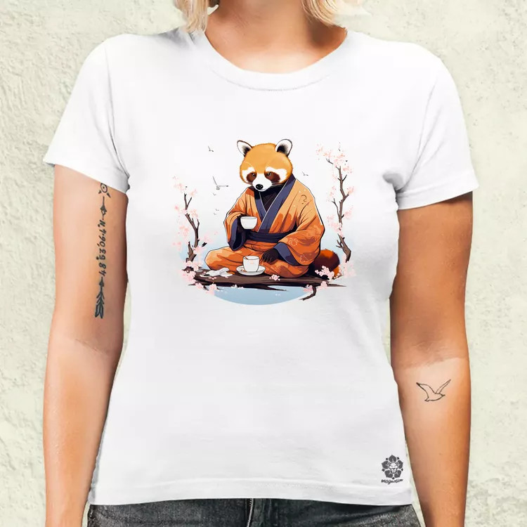 Vörös panda teázik v1 női póló