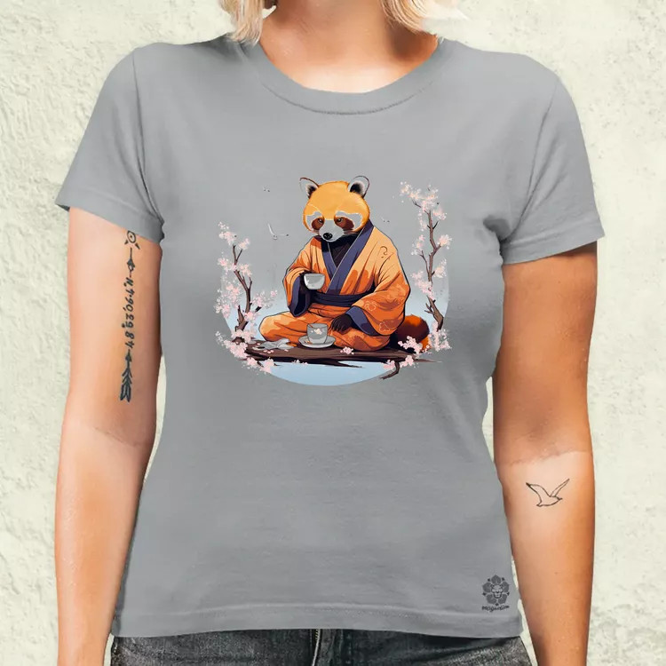 Vörös panda teázik v1 női póló