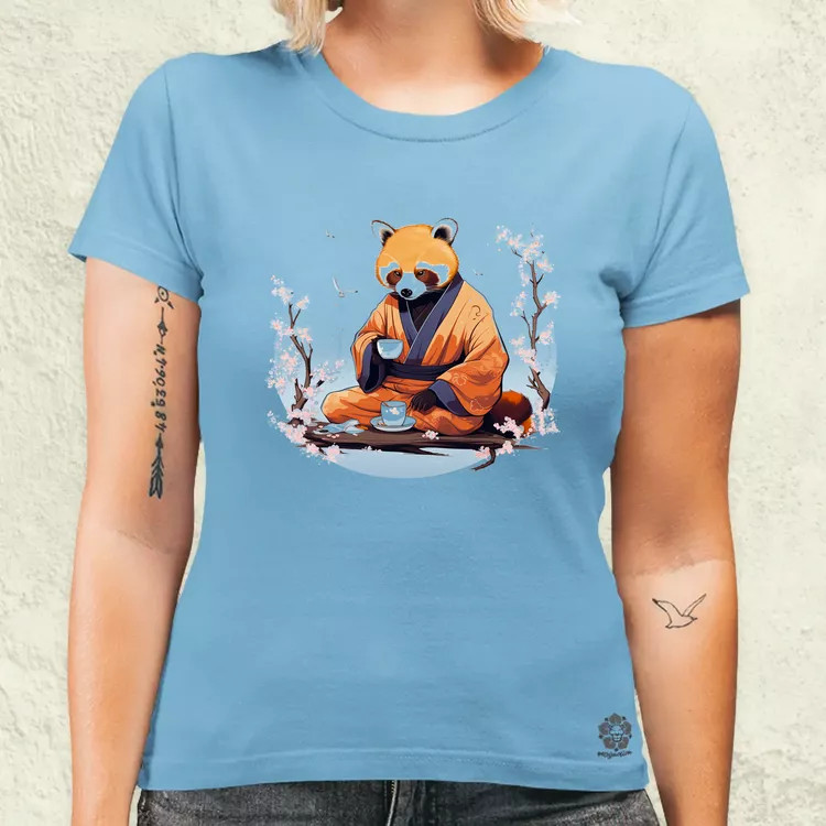 Vörös panda teázik v1 női póló