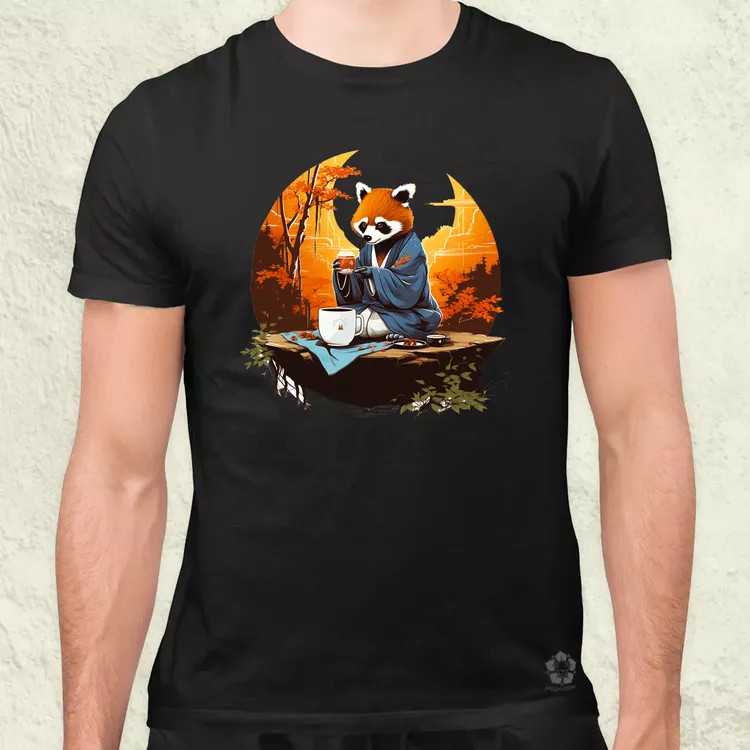 Vörös panda teázik v4 férfi póló