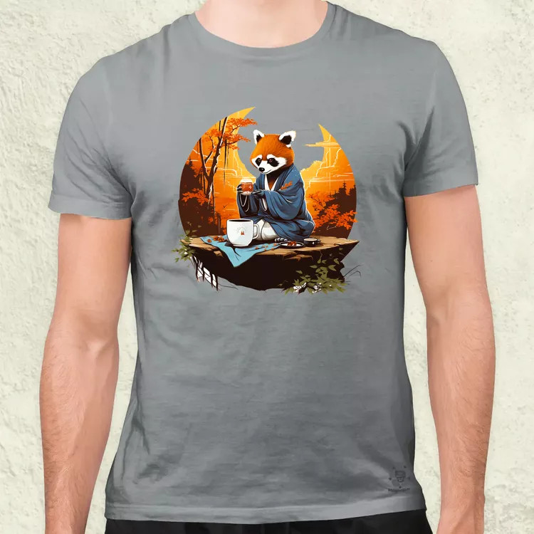 Vörös panda teázik v4 férfi póló