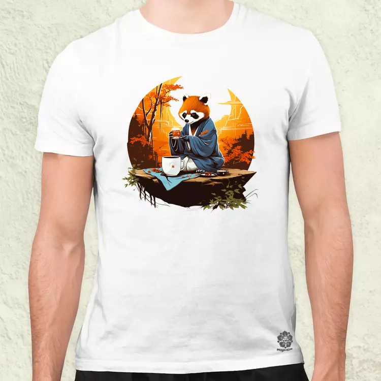 Vörös panda teázik v4 férfi póló