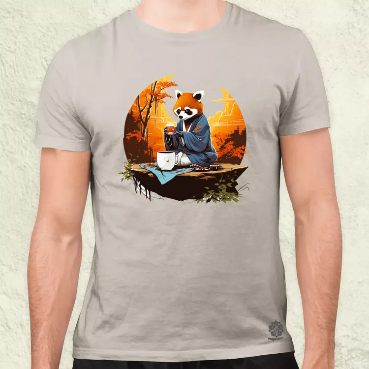 Vörös panda teázik v4 férfi póló