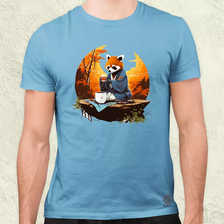 Vörös panda teázik v4 férfi póló