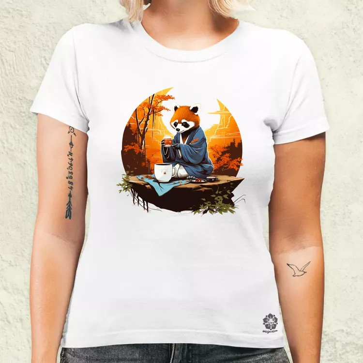 Vörös panda teázik v4 női póló