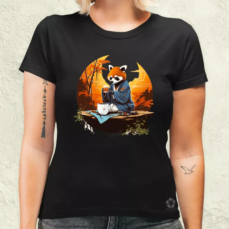 Vörös panda teázik v4 női póló