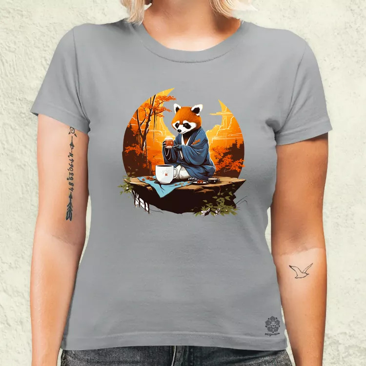 Vörös panda teázik v4 női póló
