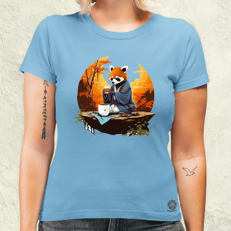 Vörös panda teázik v4 női póló