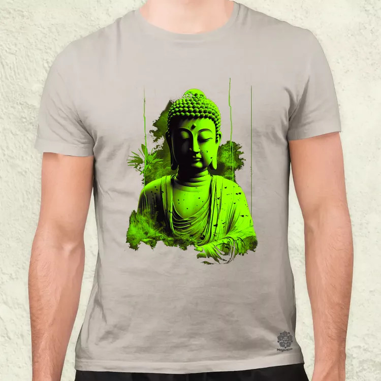 Zöld Buddha férfi póló