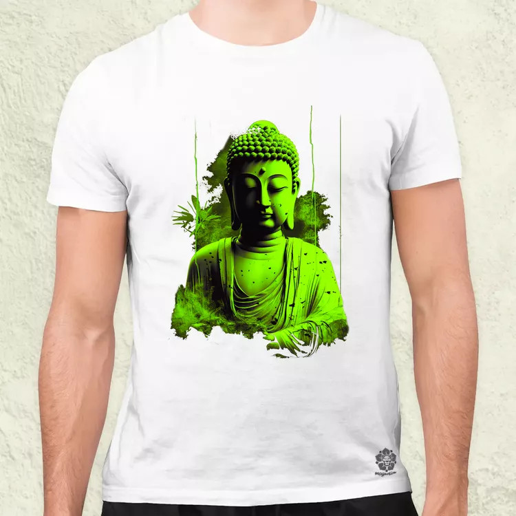 Zöld Buddha férfi póló
