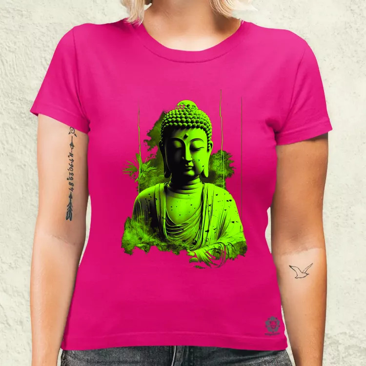 Zöld Buddha női póló