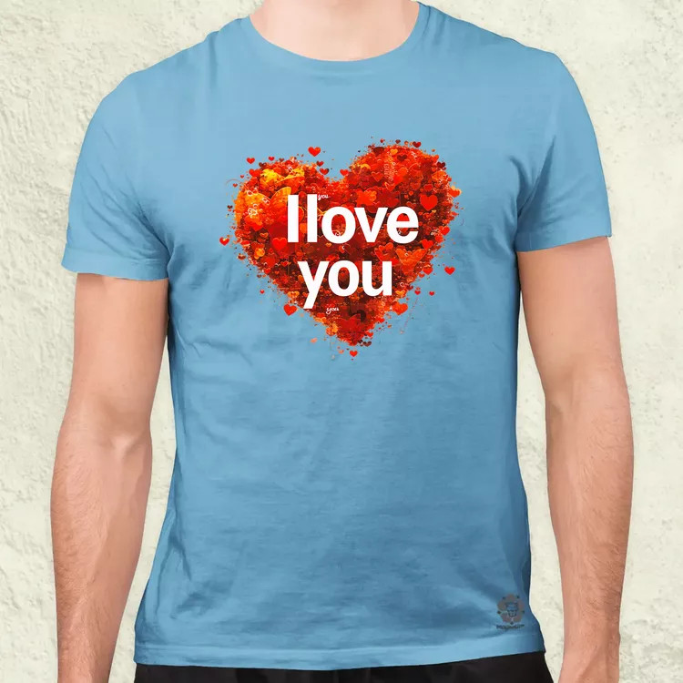 I love U v1 férfi póló