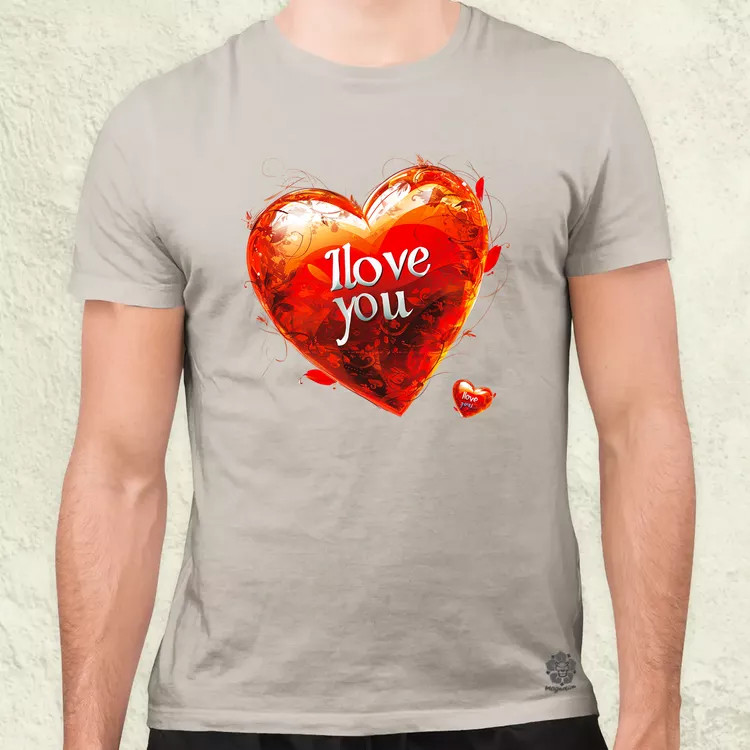 I love U v2 férfi póló