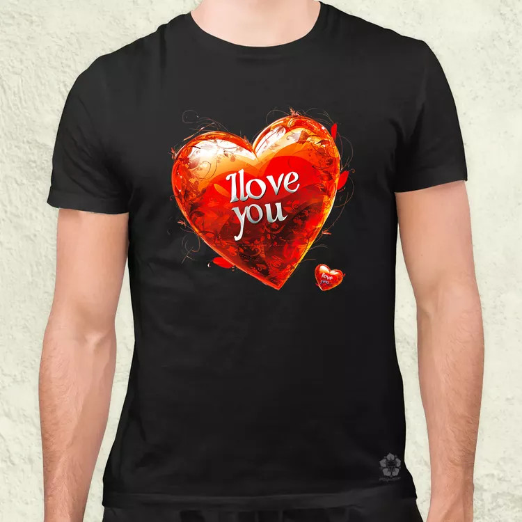 I love U v2 férfi póló